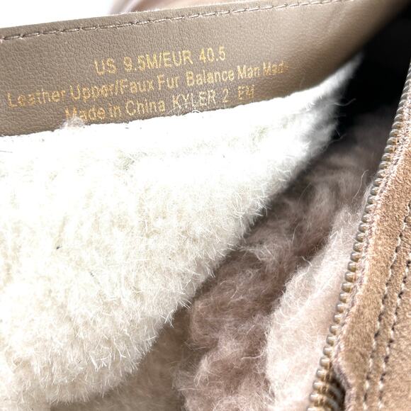 Sam Edelman Kyler 2 Lace Up Combat Boots 9.5 NWOT Tan Suede Fur Ankle Bootie Lug - Picture 10 of 11